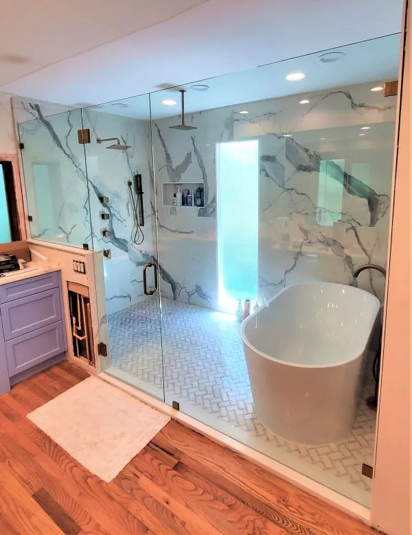 Portfolio Image, Frameless Glass Shower Enclosure