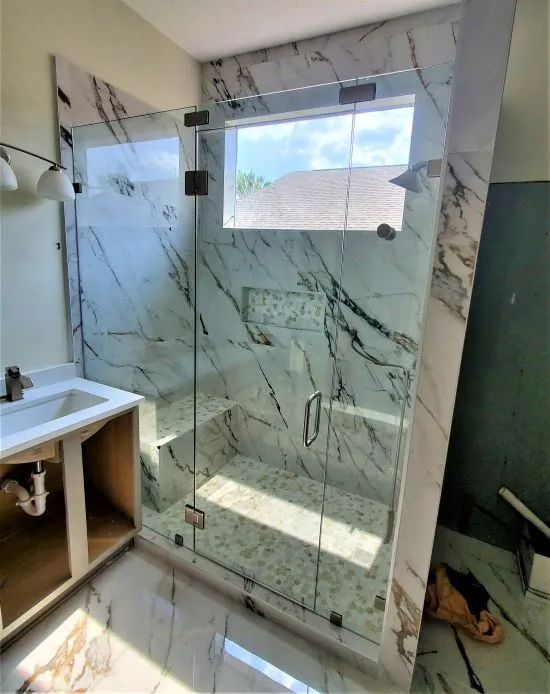 Portfolio Image, Frameless Glass Shower Enclosure